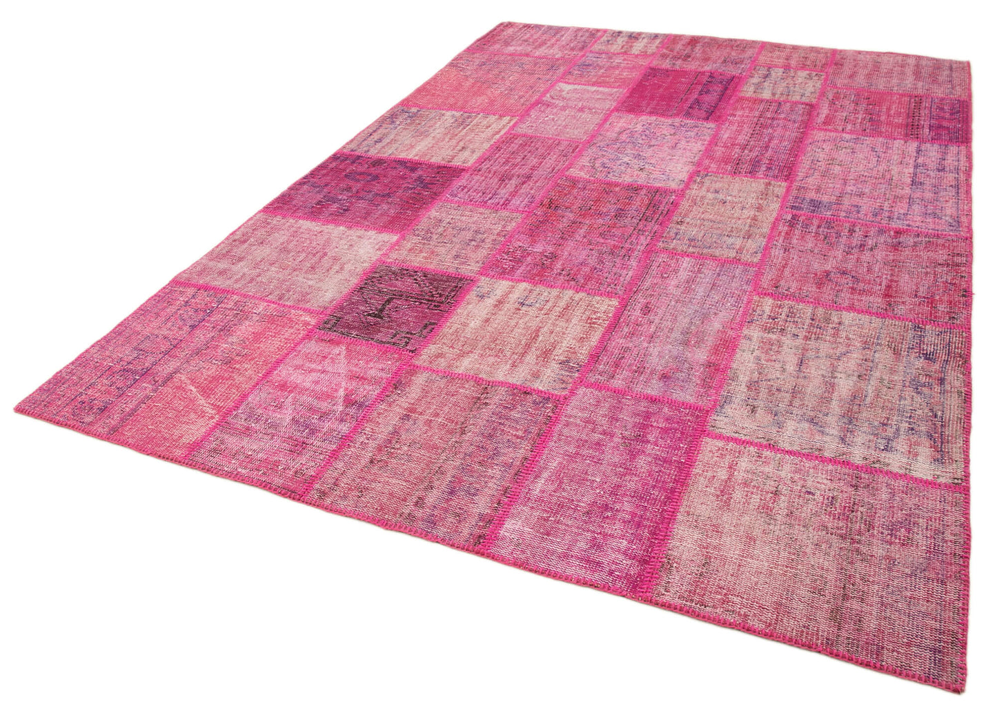 7x10 Pink Patchwork Rug - 31628