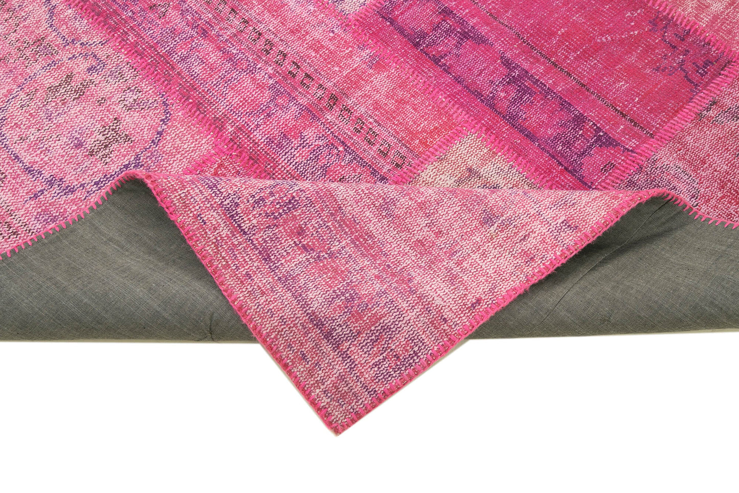 7x10 Pink Patchwork Rug - 31628