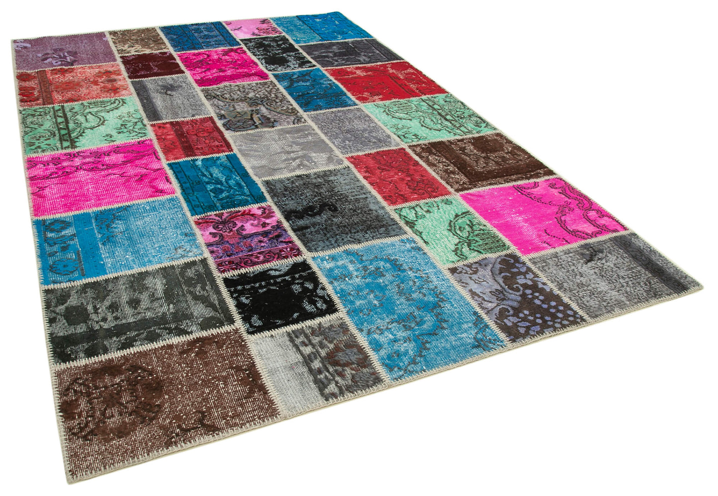 7x10 Multicolor Patchwork Rug - 31629