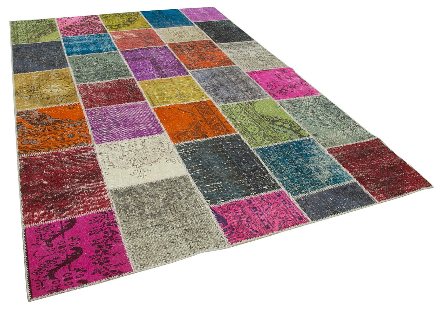 7x10 Multicolor Patchwork Rug - 31651