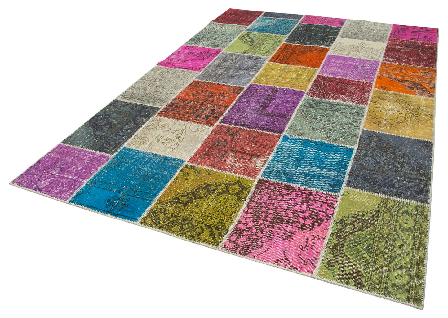7x10 Multicolor Patchwork Rug - 31651