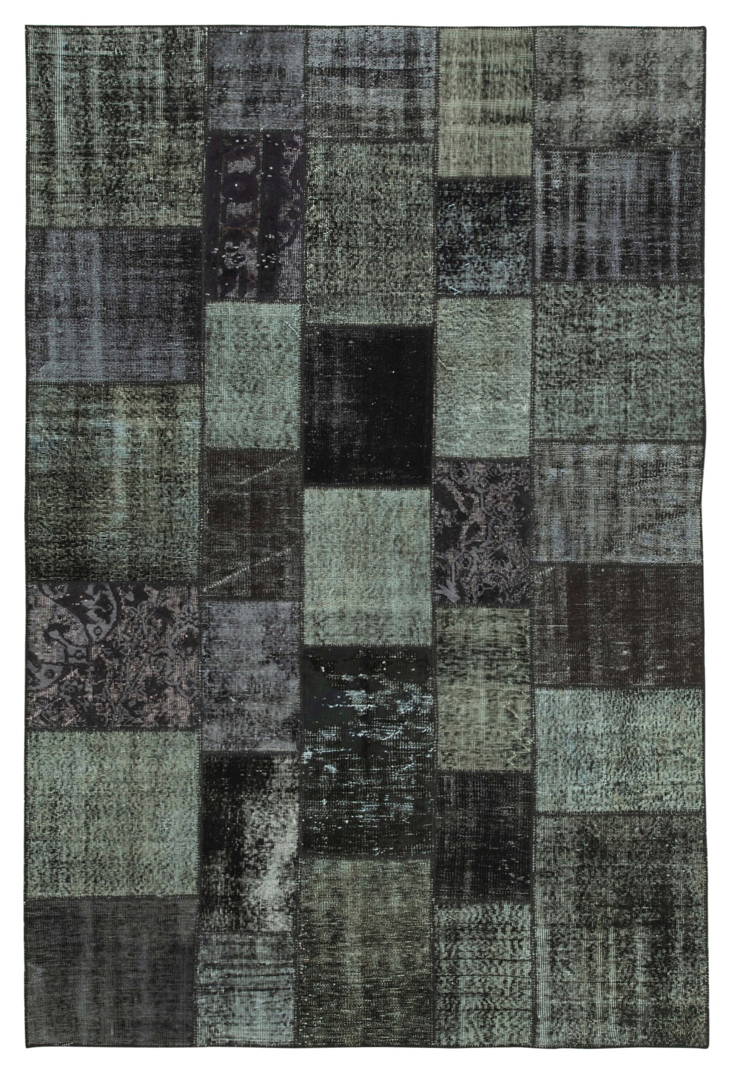 6x10 Black Patchwork Rug - 31663