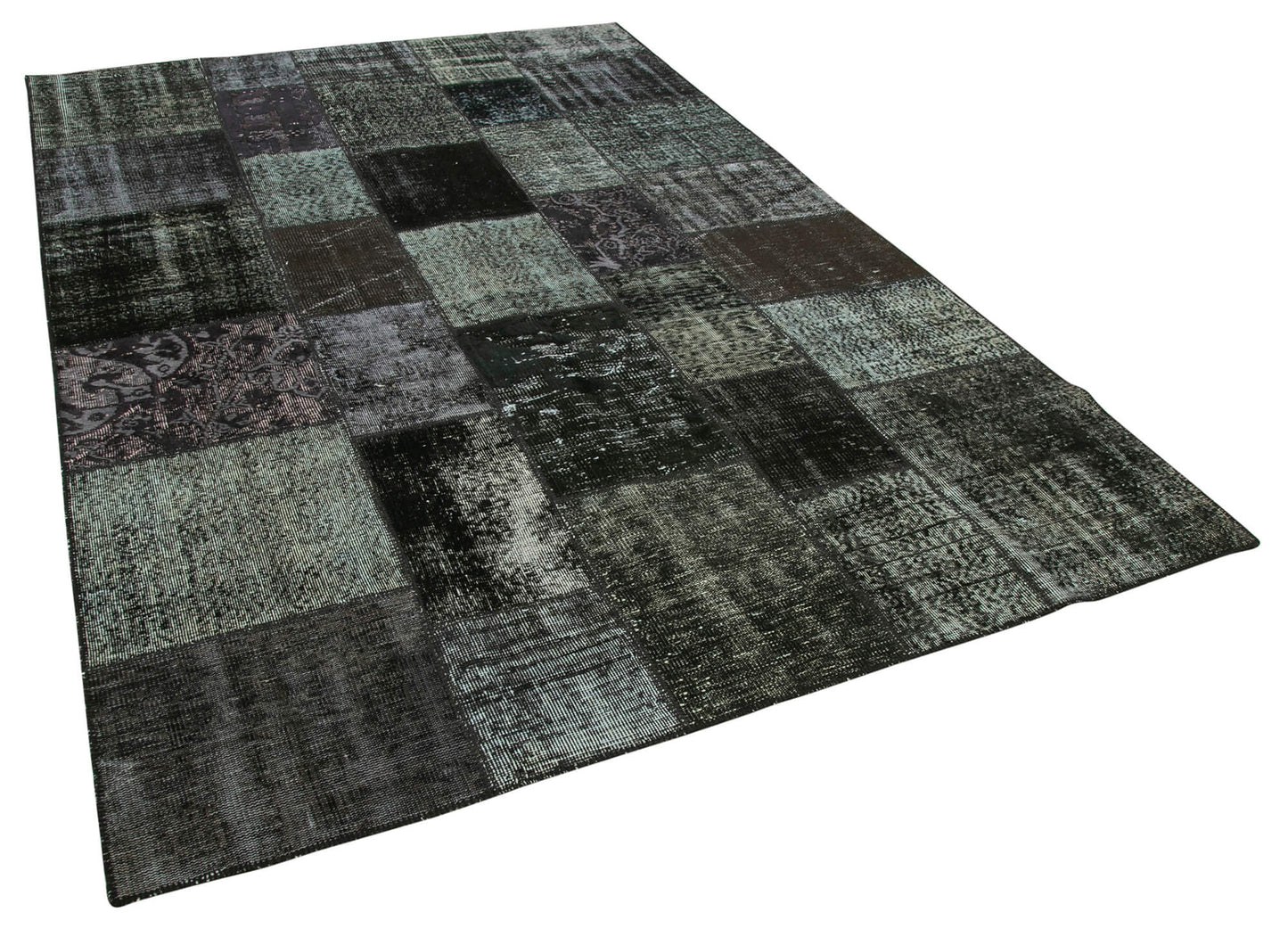 6x10 Black Patchwork Rug - 31663