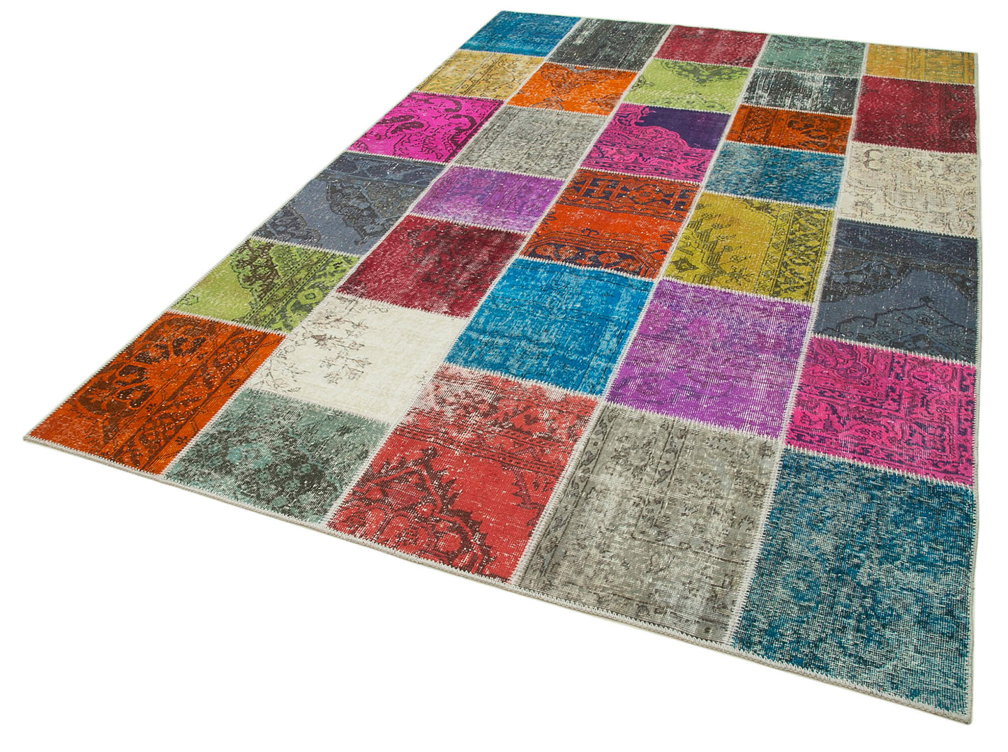 7x10 Multicolor Patchwork Rug - 31674