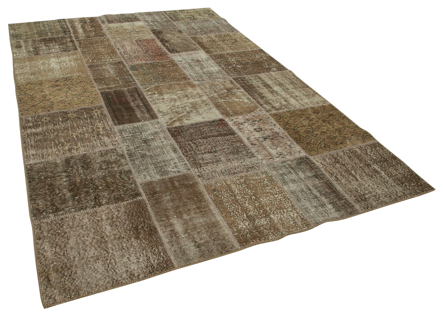 6x10 Brown Patchwork Rug - 31681