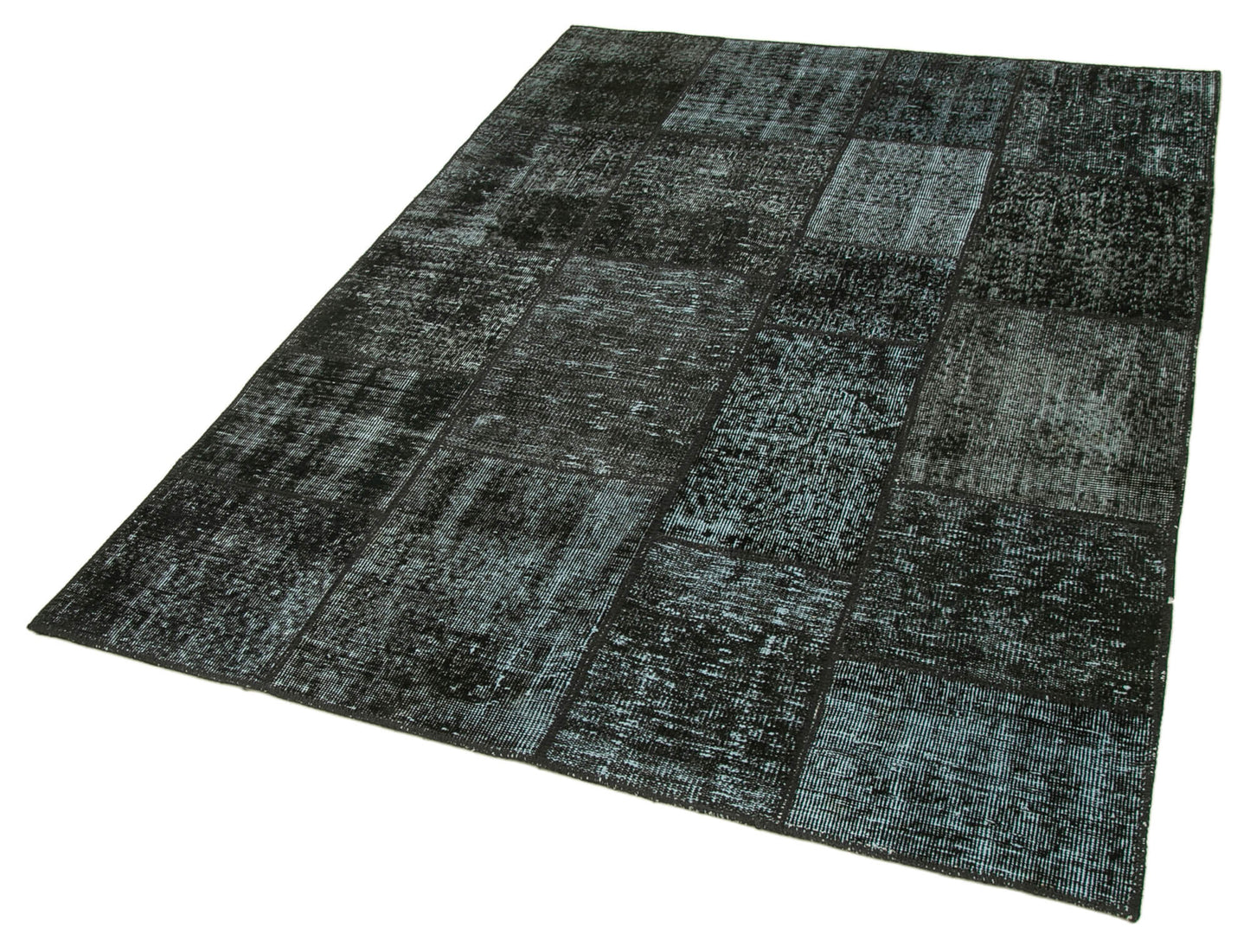 5x7 Black Patchwork Rug - 31709