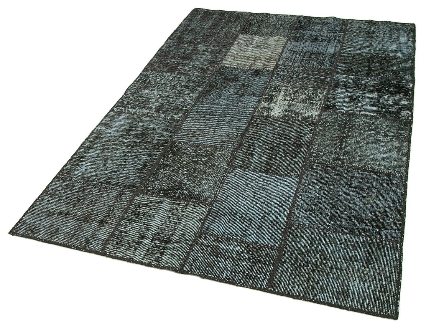4x7 Black Patchwork Rug - 31734
