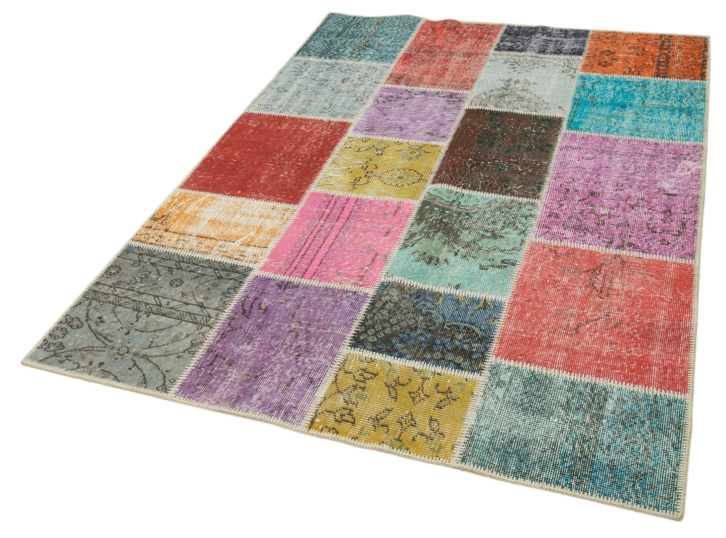 5x7 Multicolor Patchwork Rug - 31752