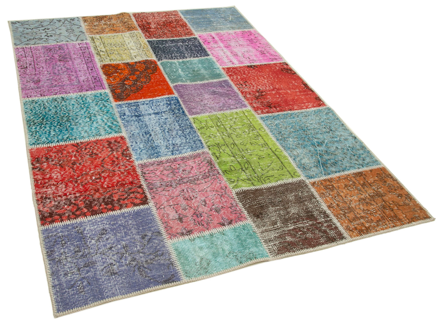 5x7 Multicolor Patchwork Rug - 31767