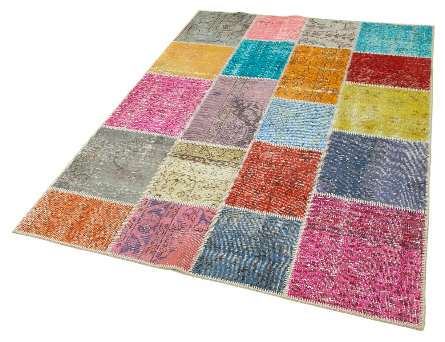 5x7 Multicolor Patchwork Rug - 31770