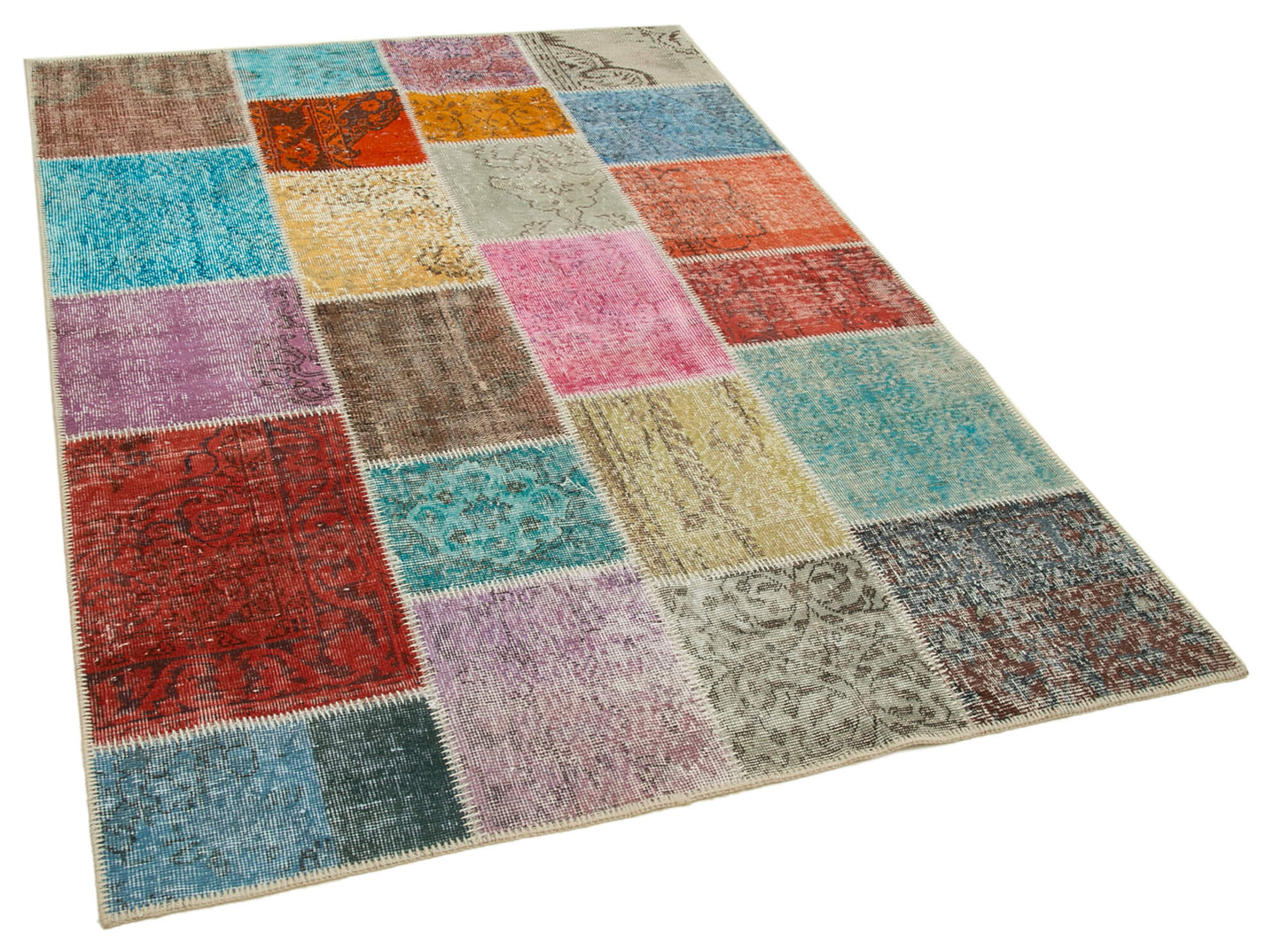 5x7 Multicolor Patchwork Rug - 31772
