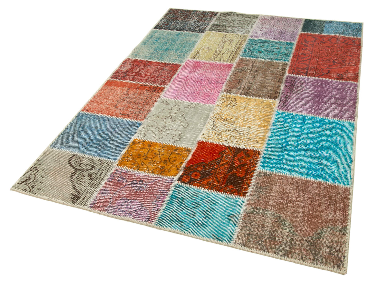 5x7 Multicolor Patchwork Rug - 31772