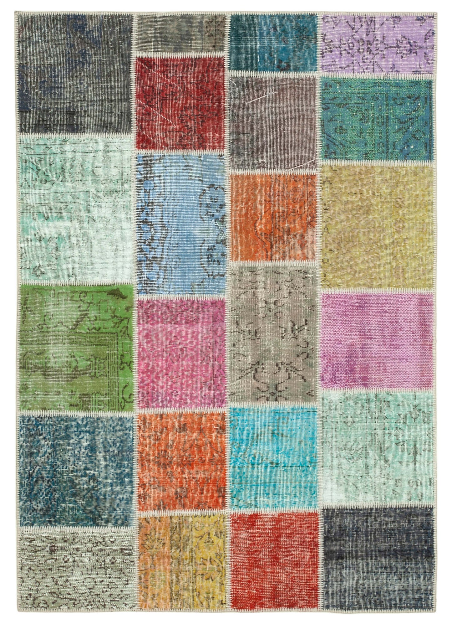 5x7 Multicolor Patchwork Rug - 31779