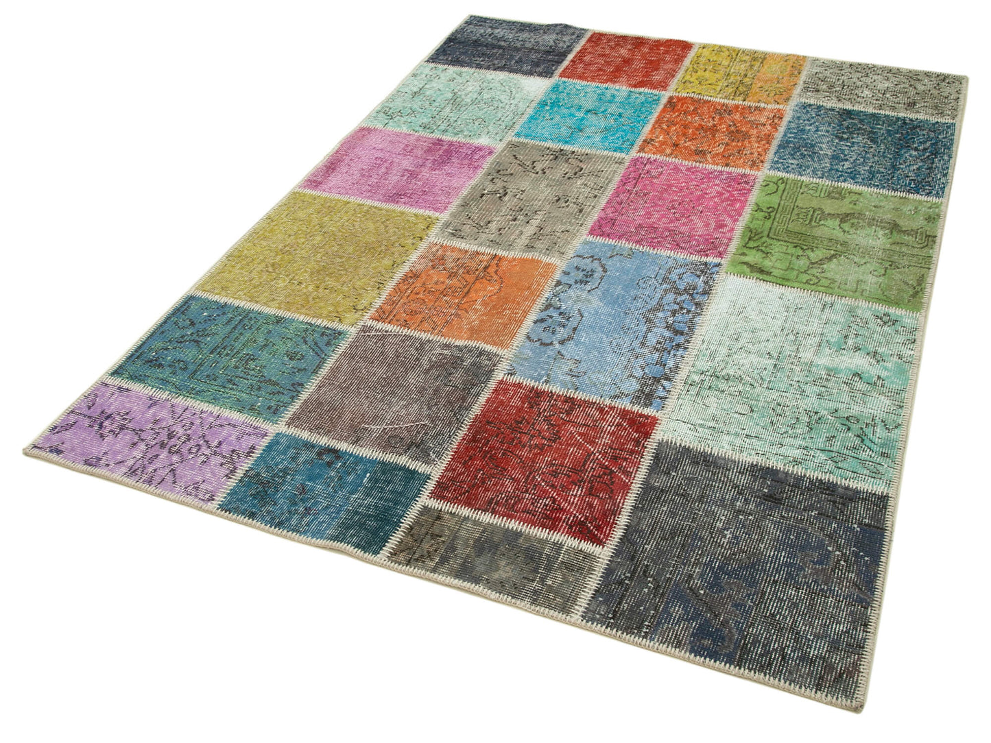 5x7 Multicolor Patchwork Rug - 31779