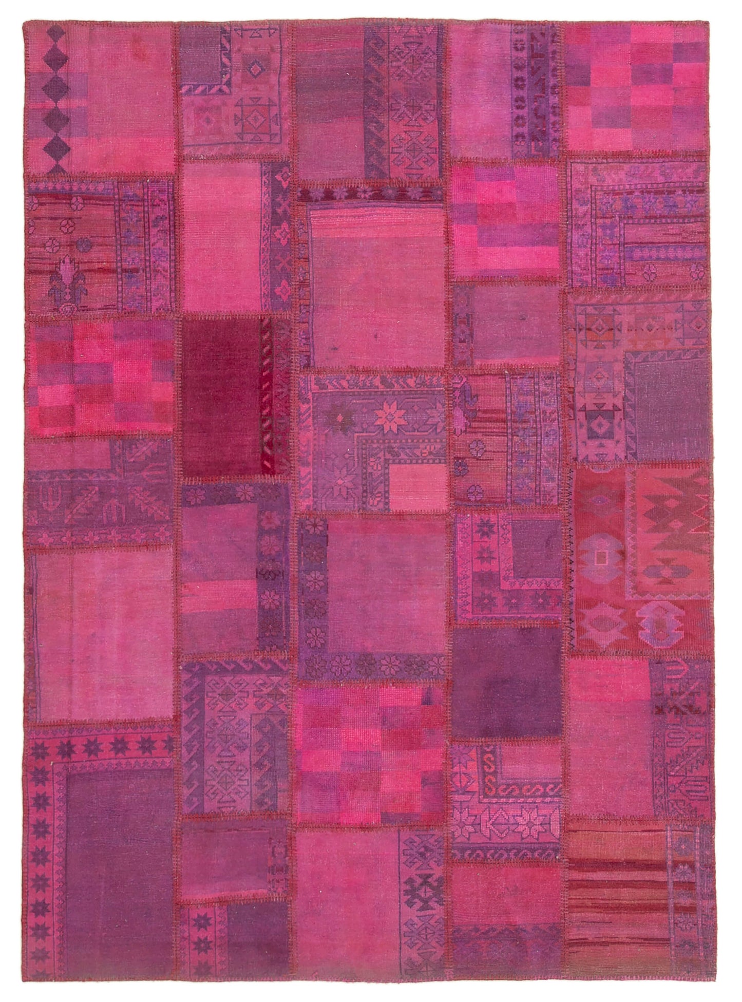 6x8 Pink Patchwork Rug - 31799