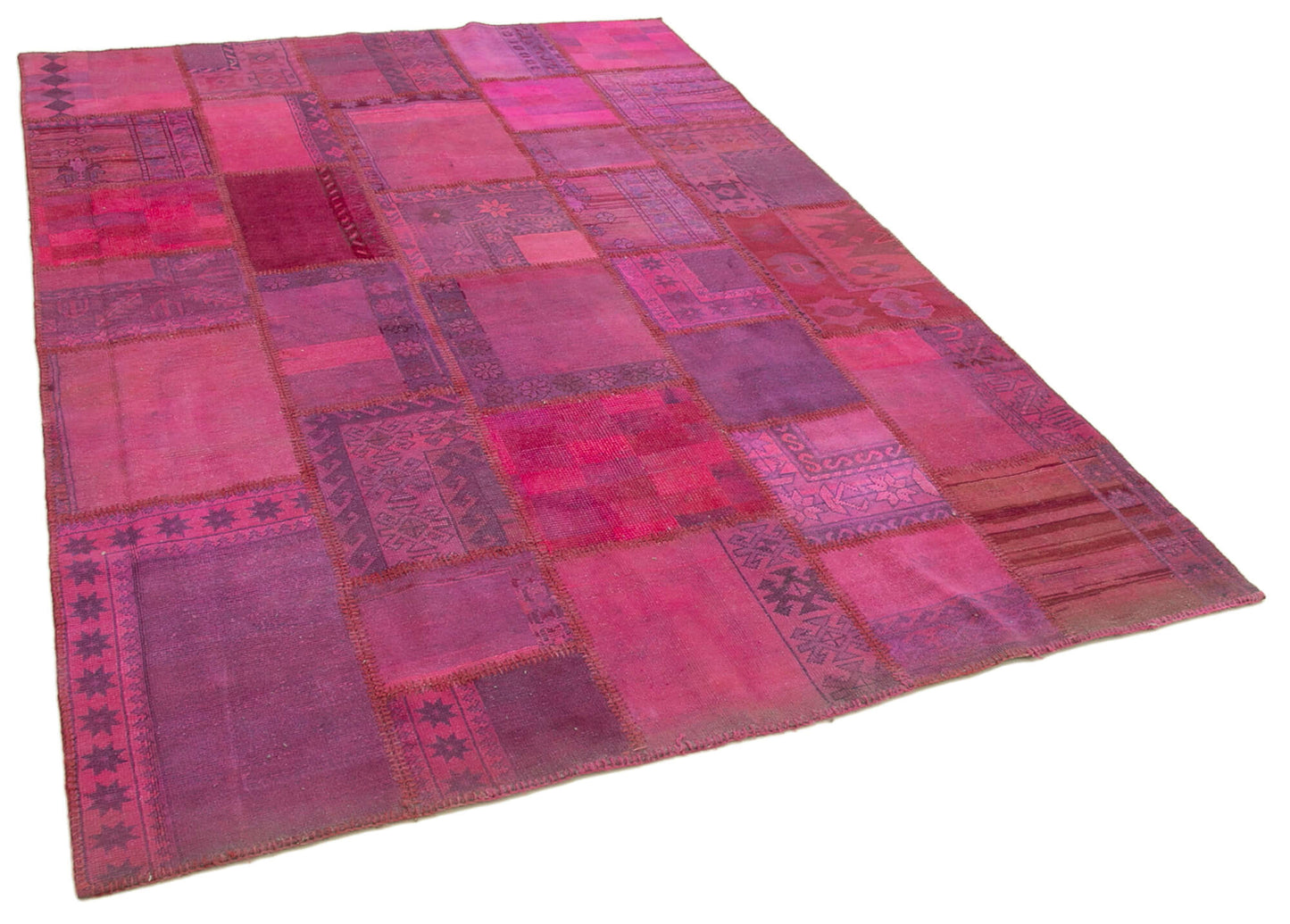 6x8 Pink Patchwork Rug - 31799