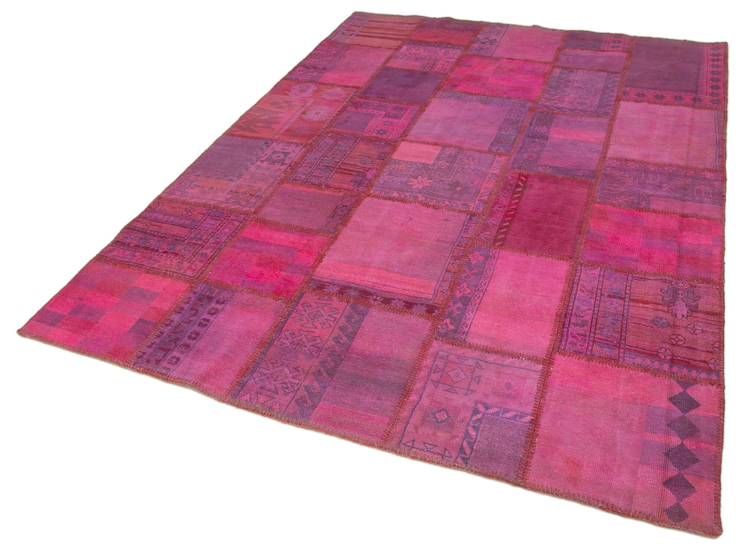 6x8 Pink Patchwork Rug - 31799