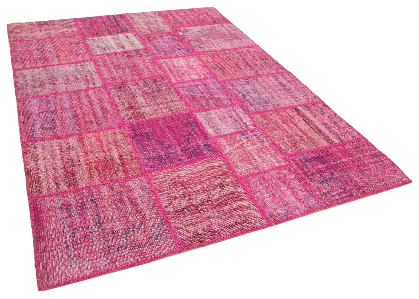 6x8 Pink Patchwork Rug - 31811