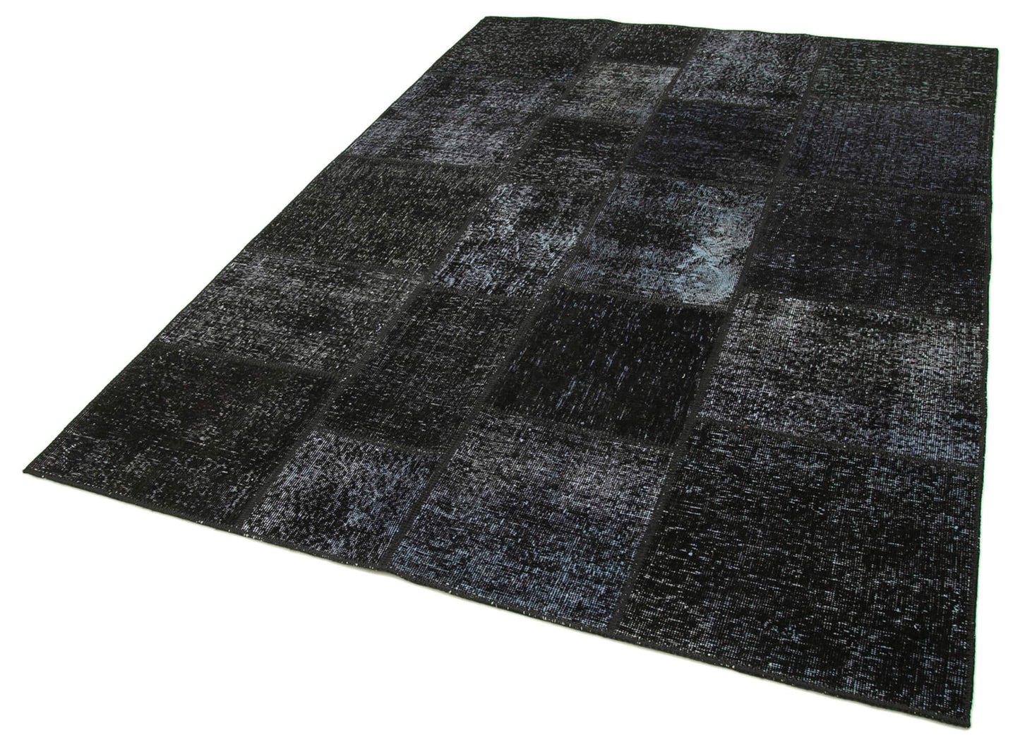 6x8 Black Patchwork Rug - 31898