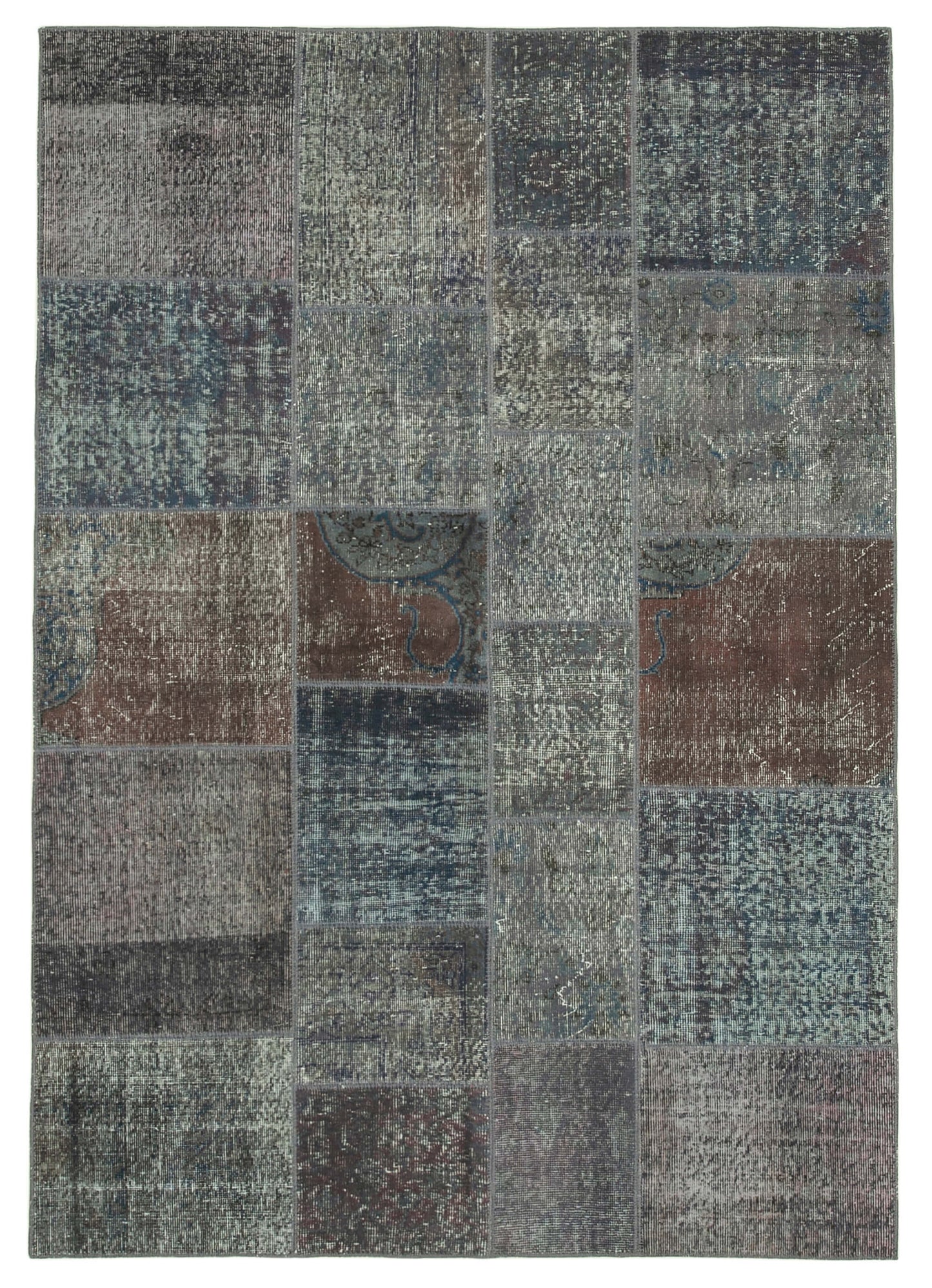 6x8 Grey Patchwork Rug - 31910