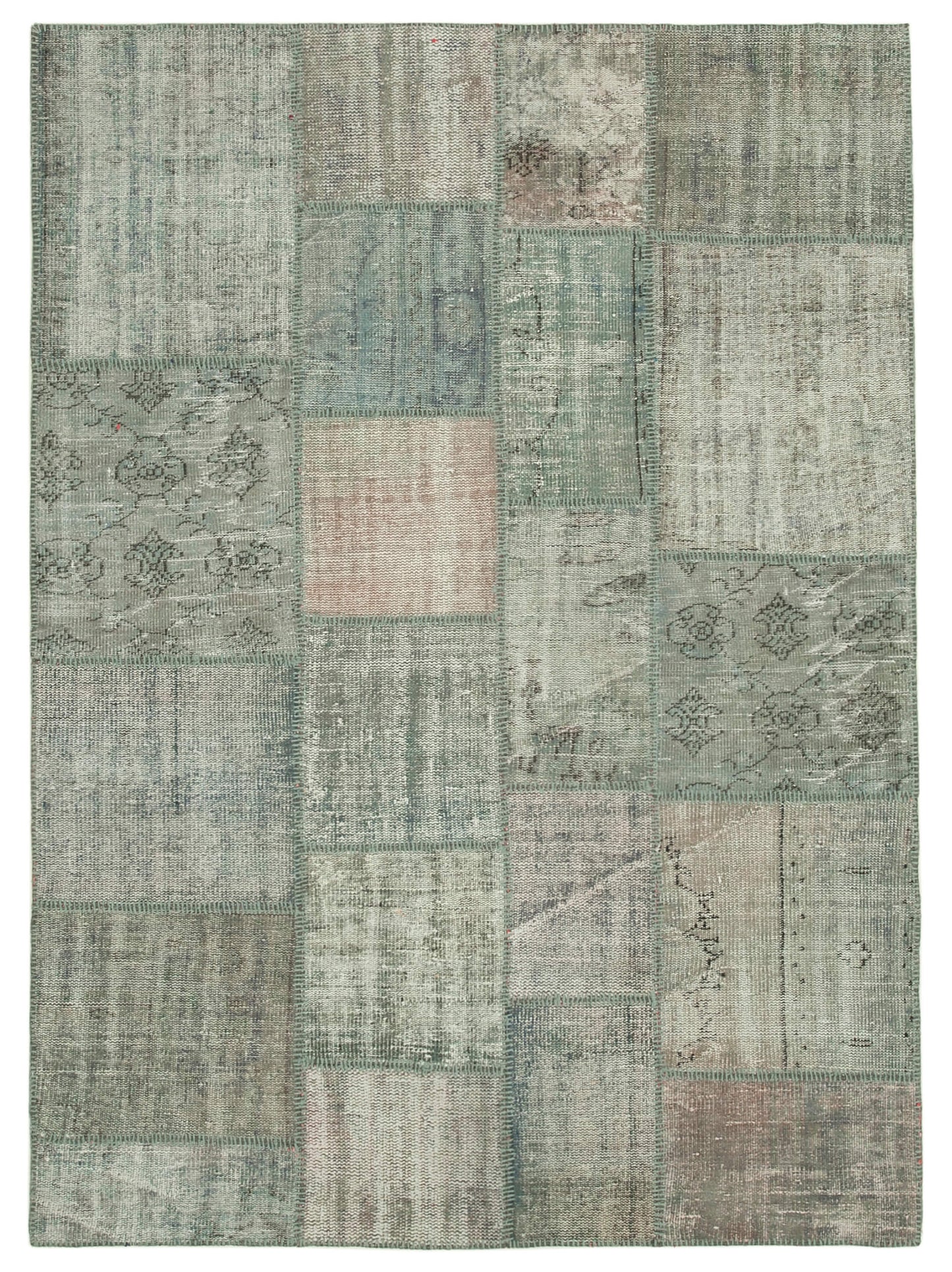 6x8 Grey Patchwork Rug - 31915