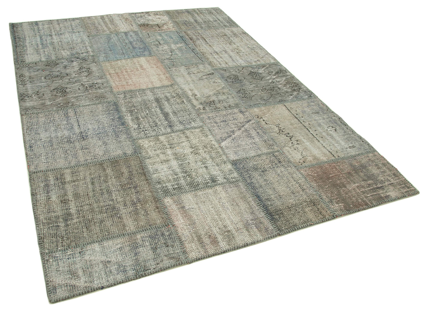 6x8 Grey Patchwork Rug - 31915