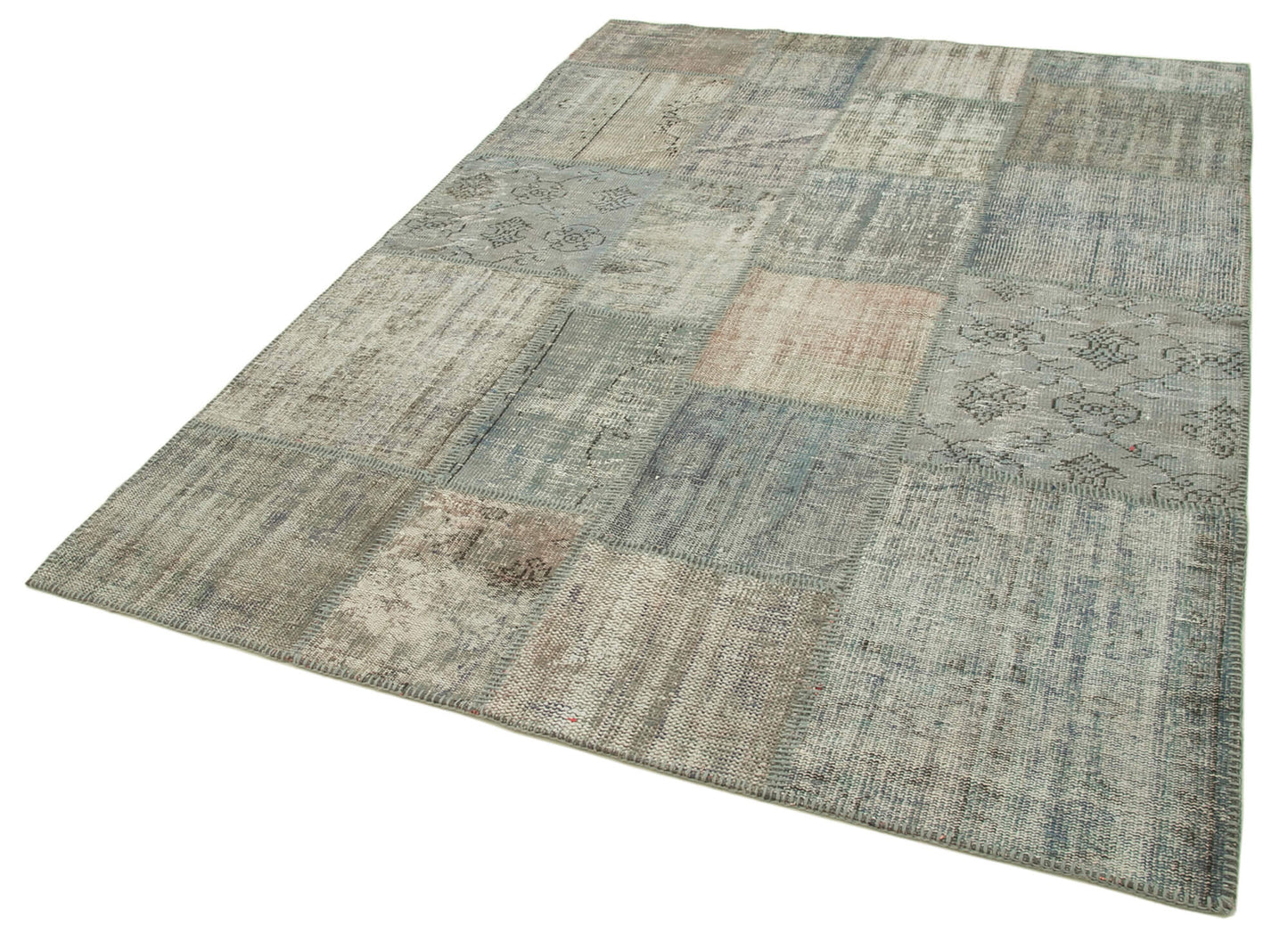 6x8 Grey Patchwork Rug - 31915
