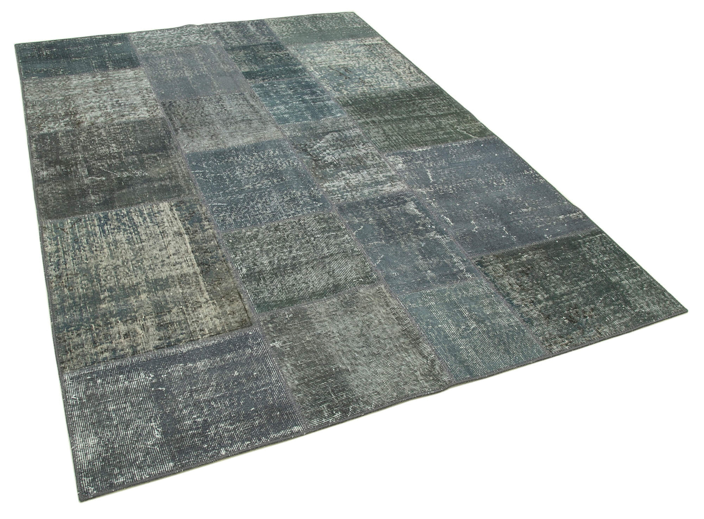 6x8 Grey Patchwork Rug - 31923