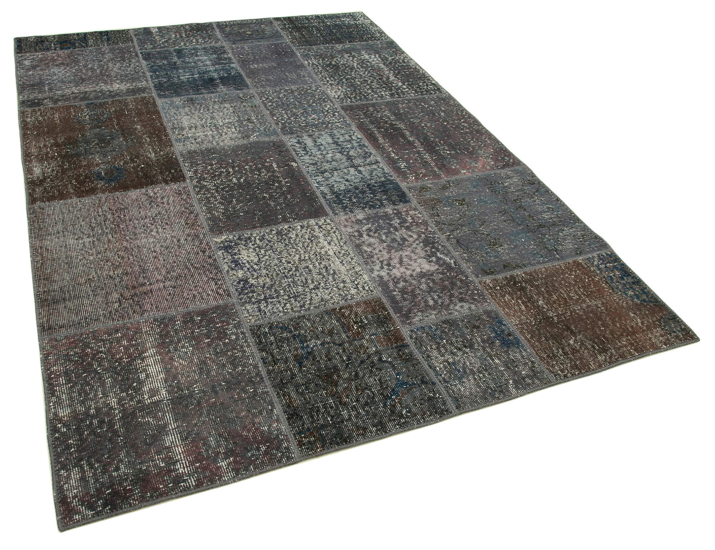 6x8 Grey Patchwork Rug - 31930