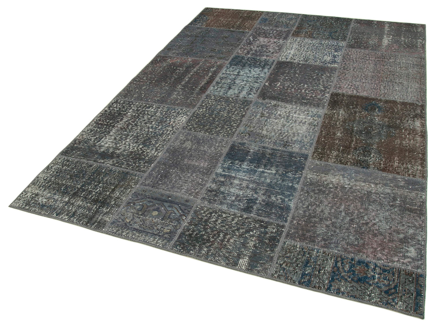 6x8 Grey Patchwork Rug - 31930