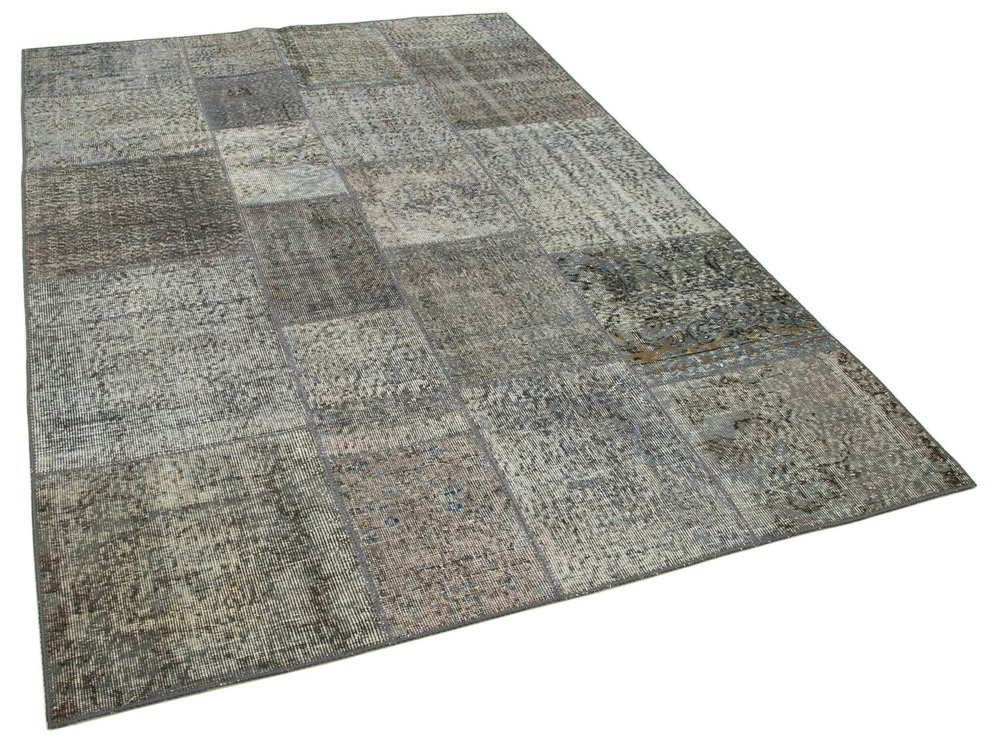 6x8 Grey Patchwork Rug - 31932