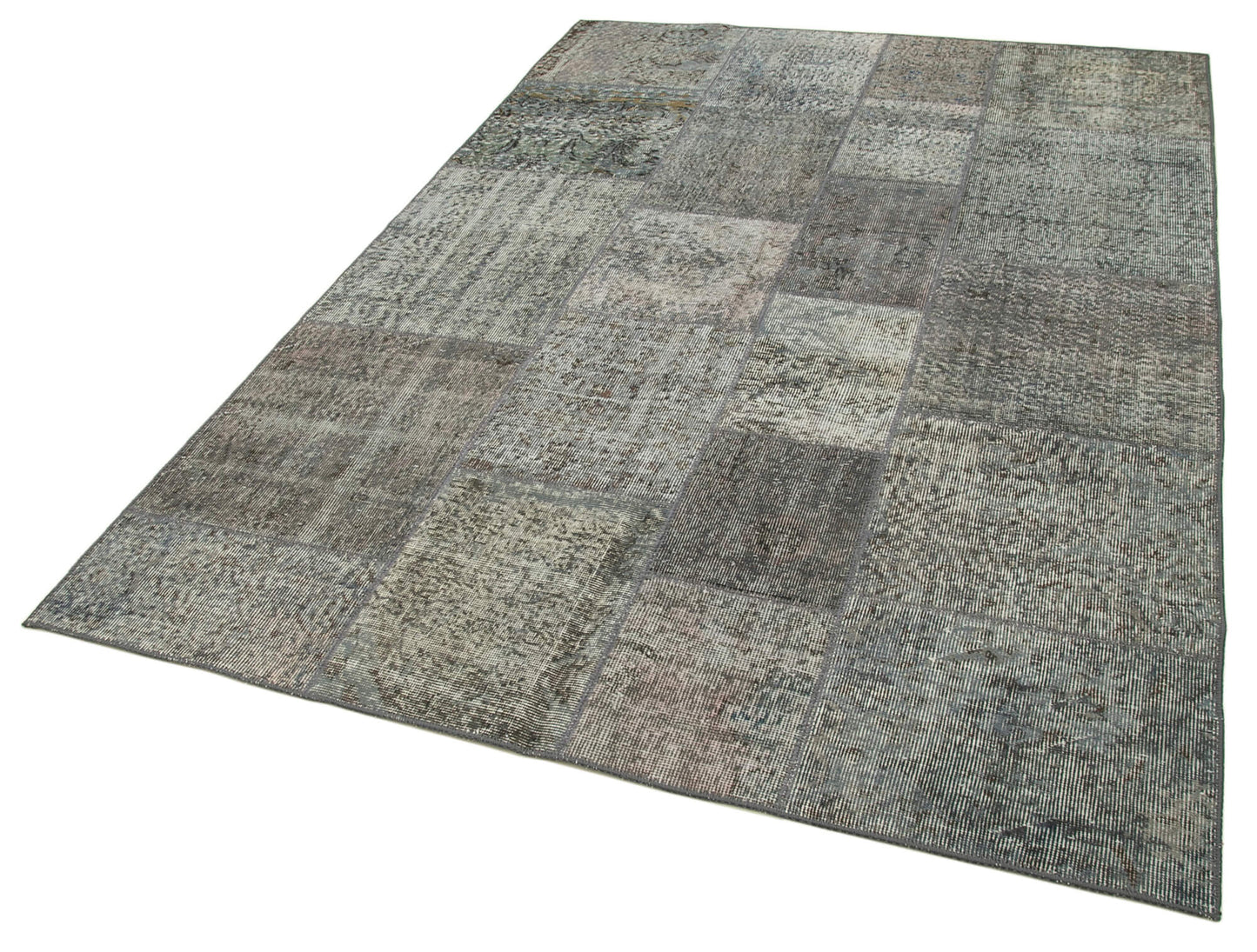 6x8 Grey Patchwork Rug - 31932