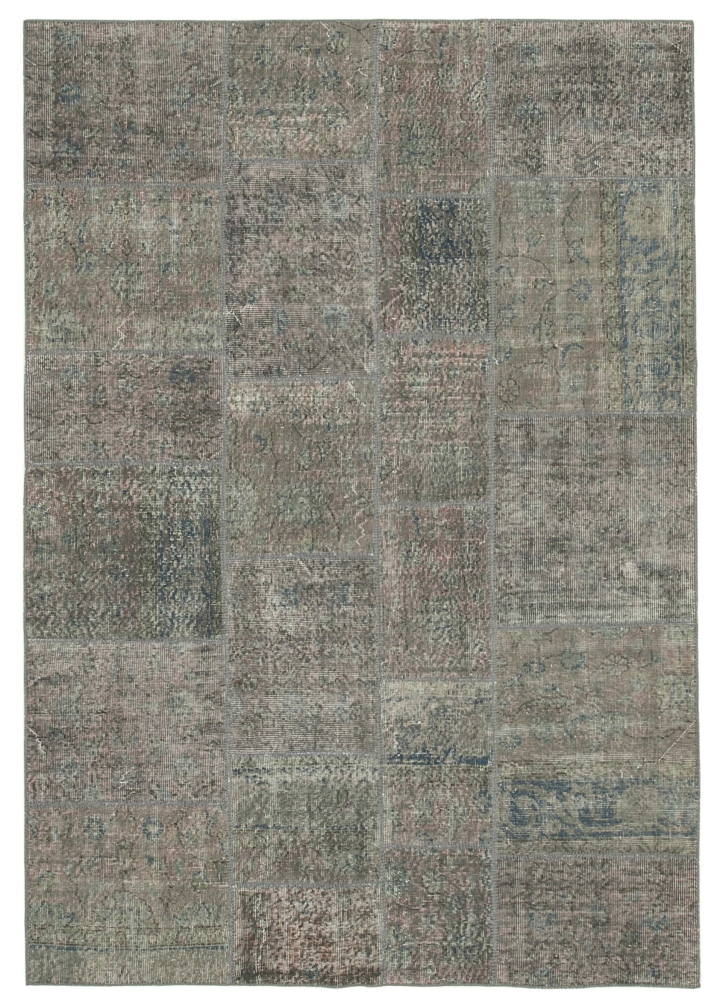 6x8 Grey Patchwork Rug - 31935