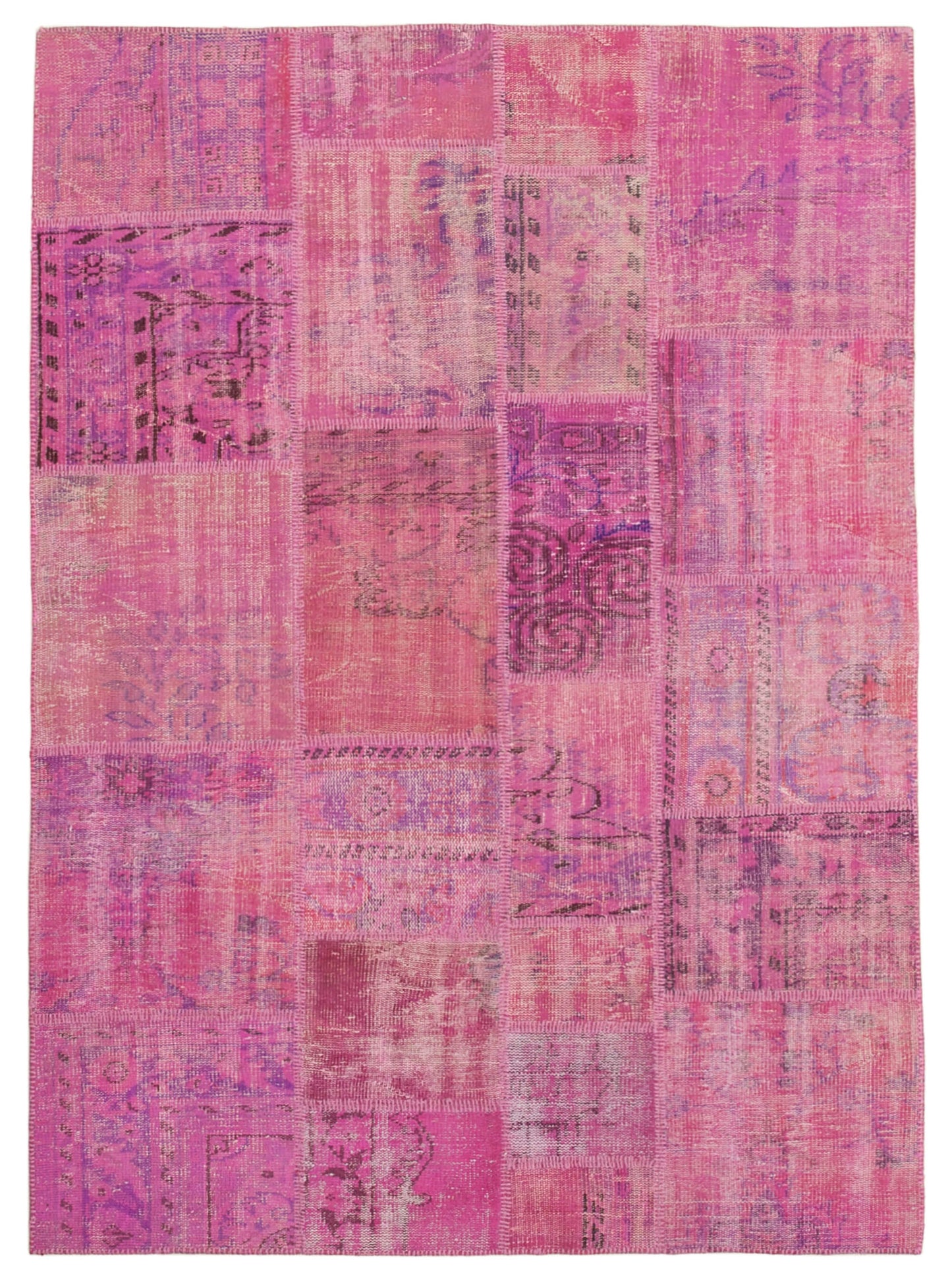 6x8 Pink Patchwork Rug - 31939