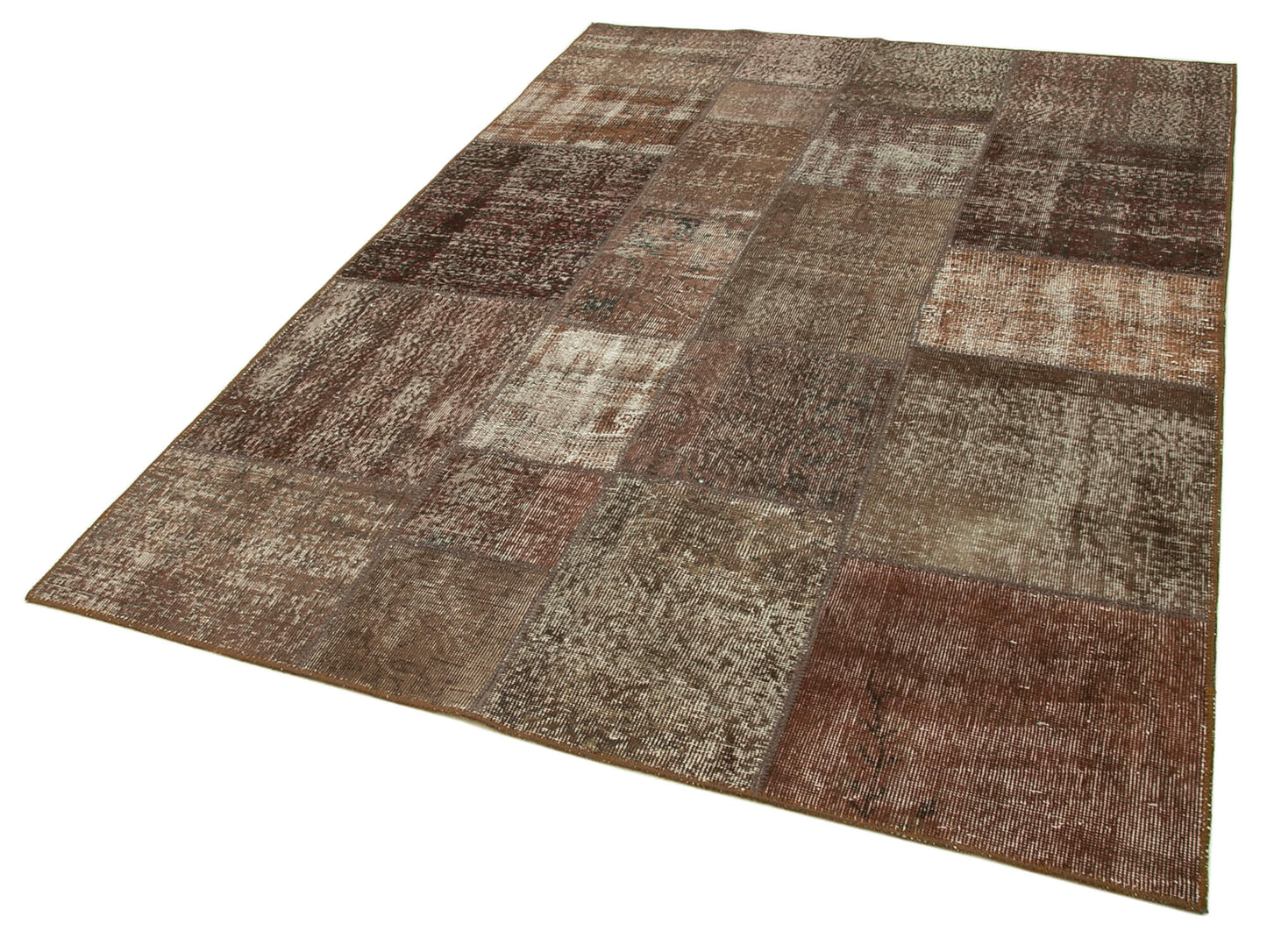 6x8 Brown Patchwork Rug - 31974
