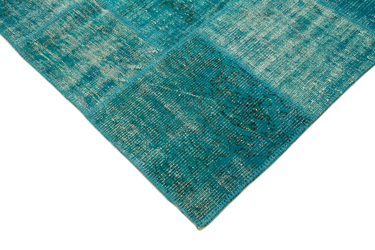 6x8 Turquoise Patchwork Rug - 31978