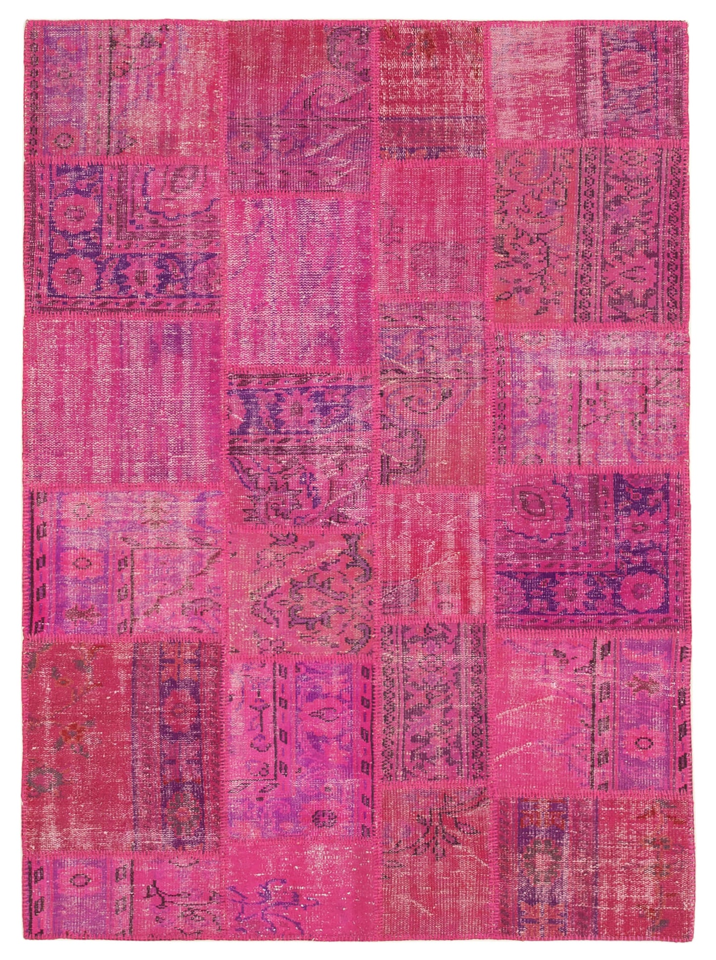 6x8 Pink Patchwork Rug - 31982