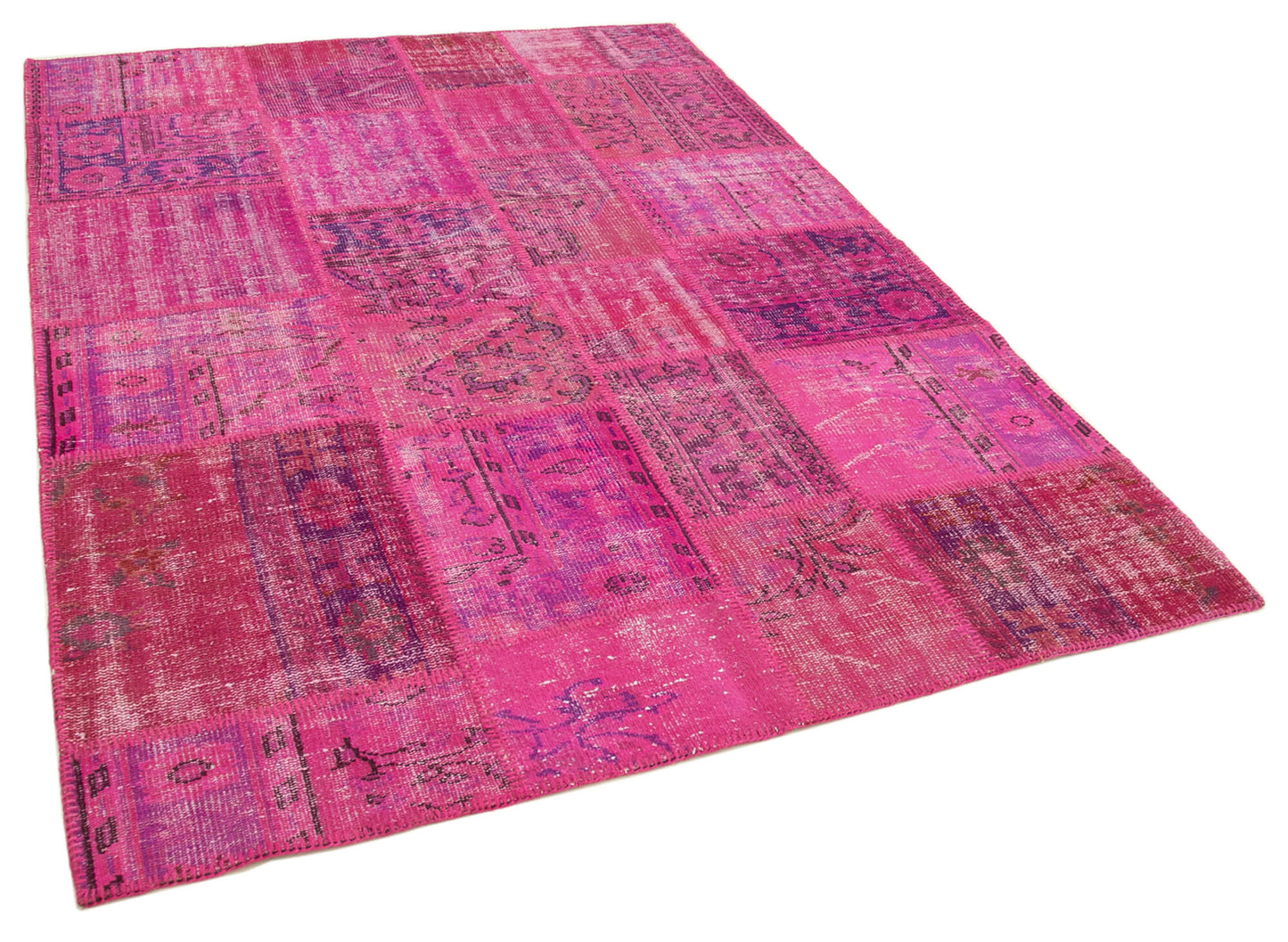 6x8 Pink Patchwork Rug - 31982