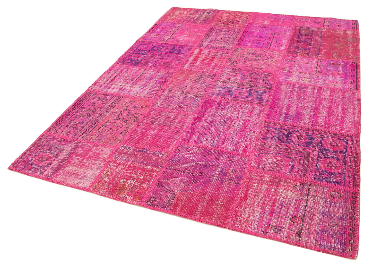 6x8 Pink Patchwork Rug - 31982