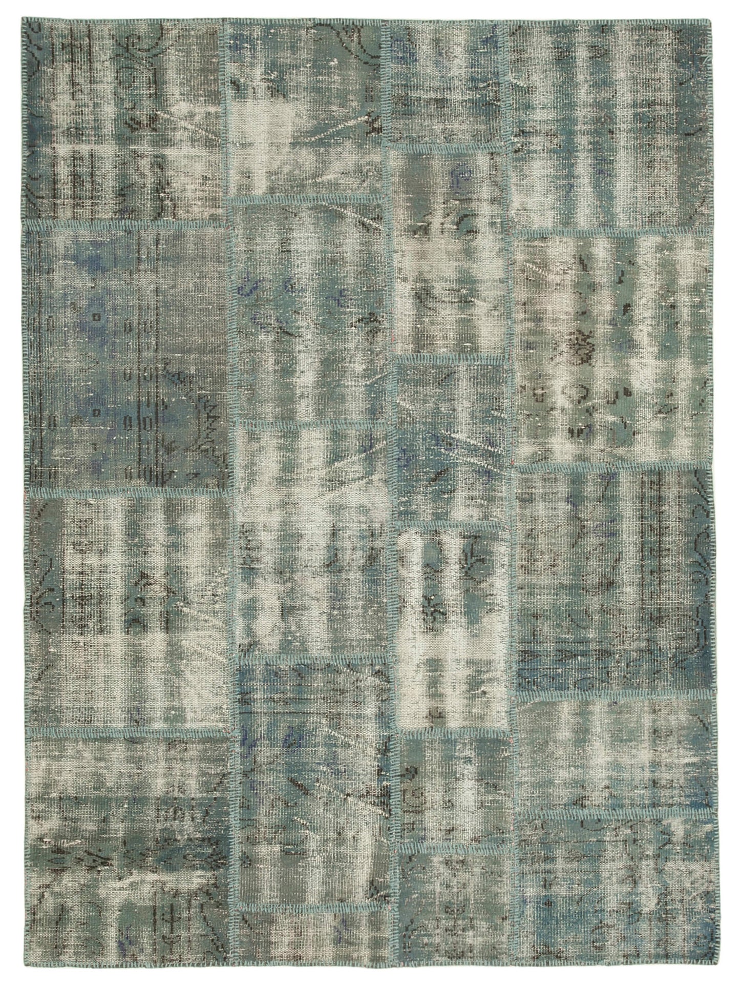 6x8 Blue Patchwork Rug - 32003