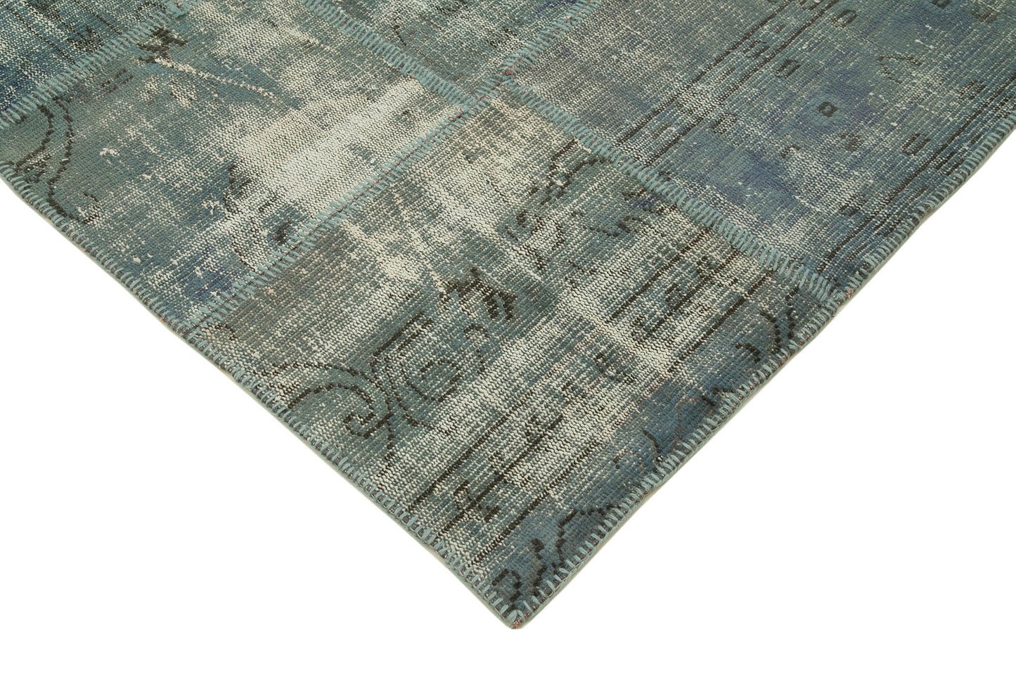 6x8 Blue Patchwork Rug - 32003