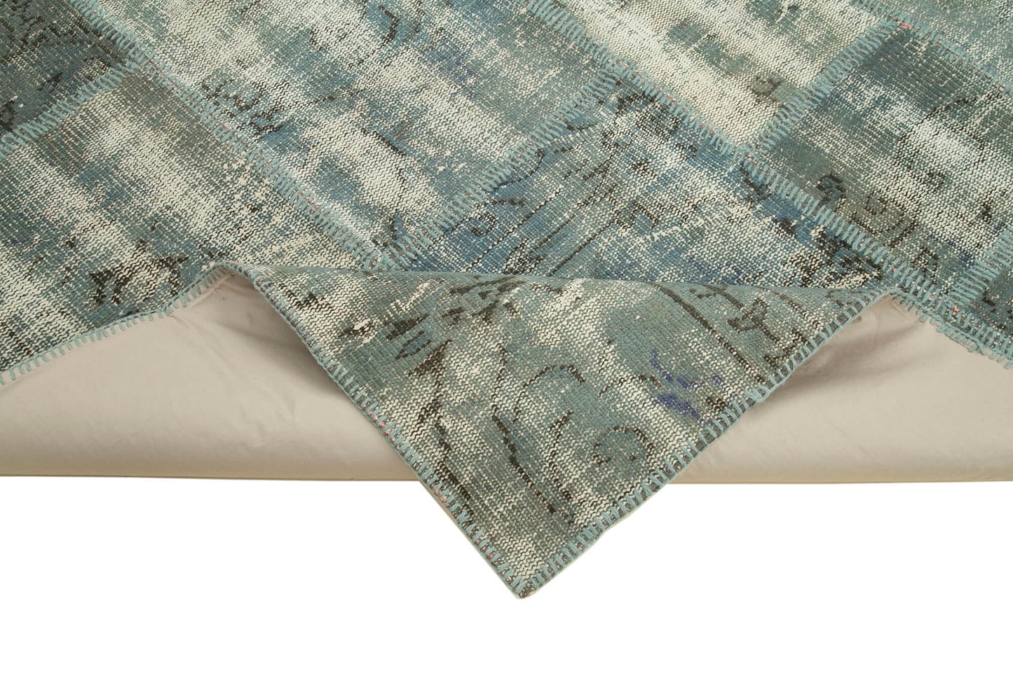 6x8 Blue Patchwork Rug - 32003