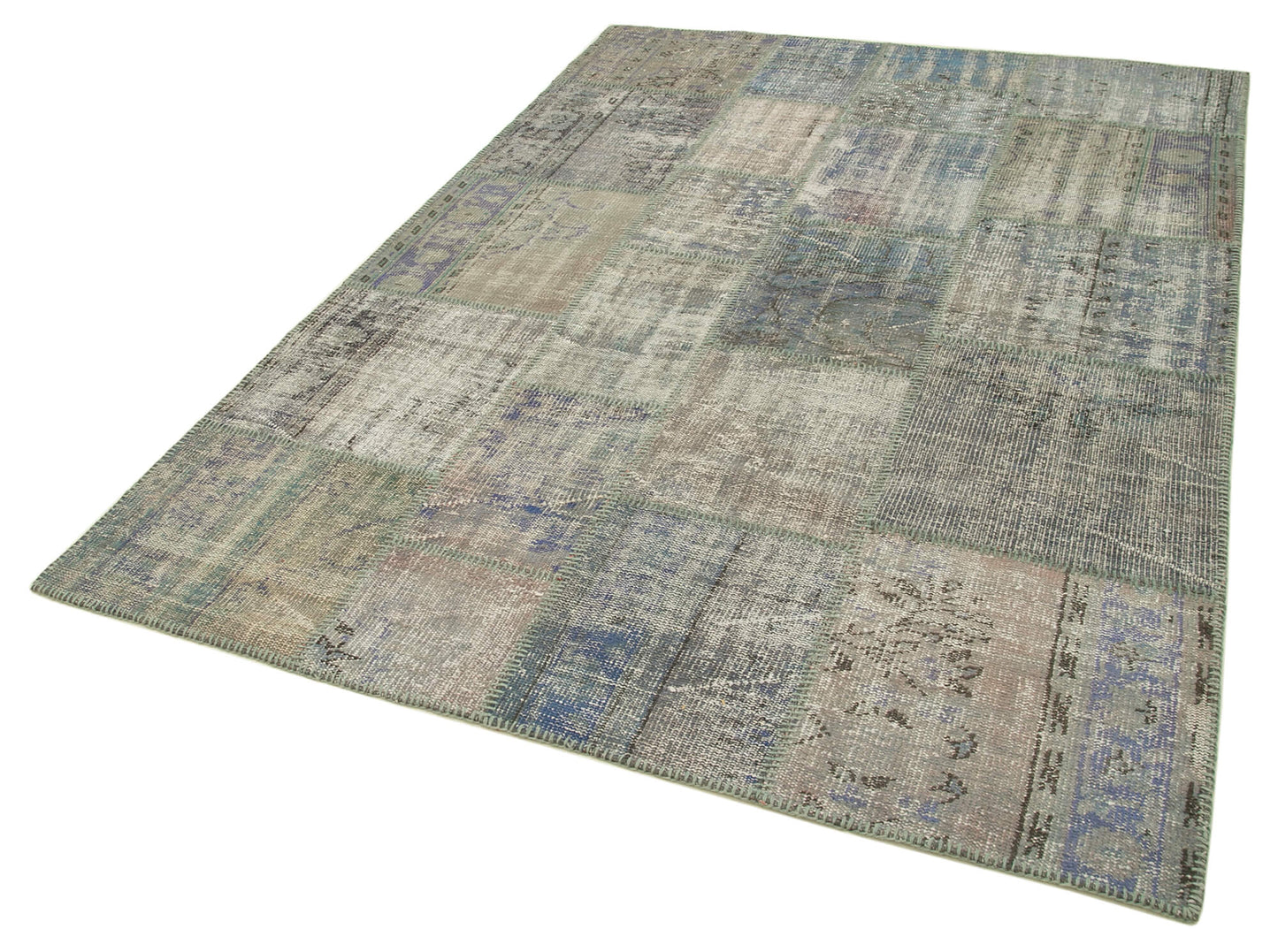 6x8 Grey Patchwork Rug - 32015