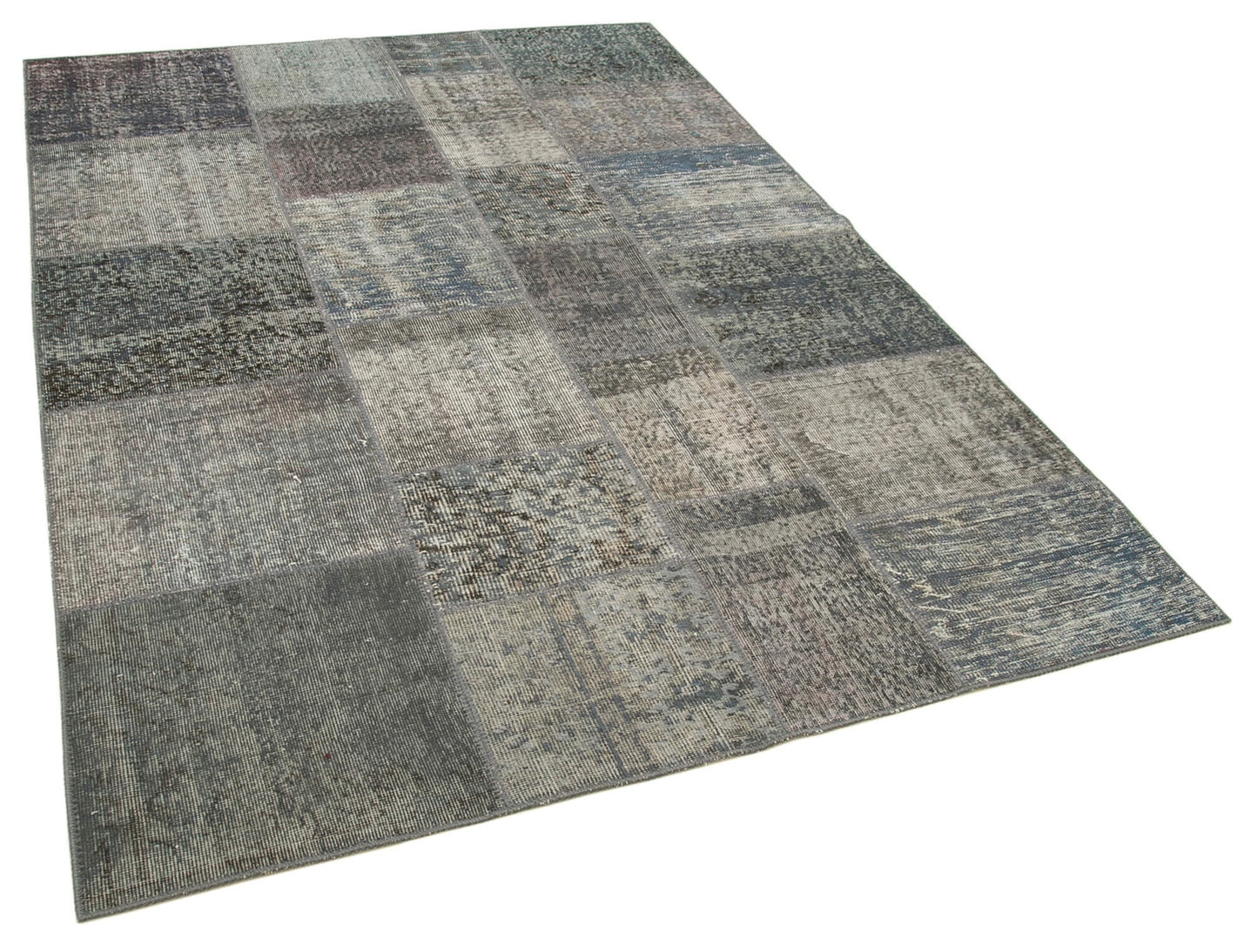6x8 Grey Patchwork Rug - 32025