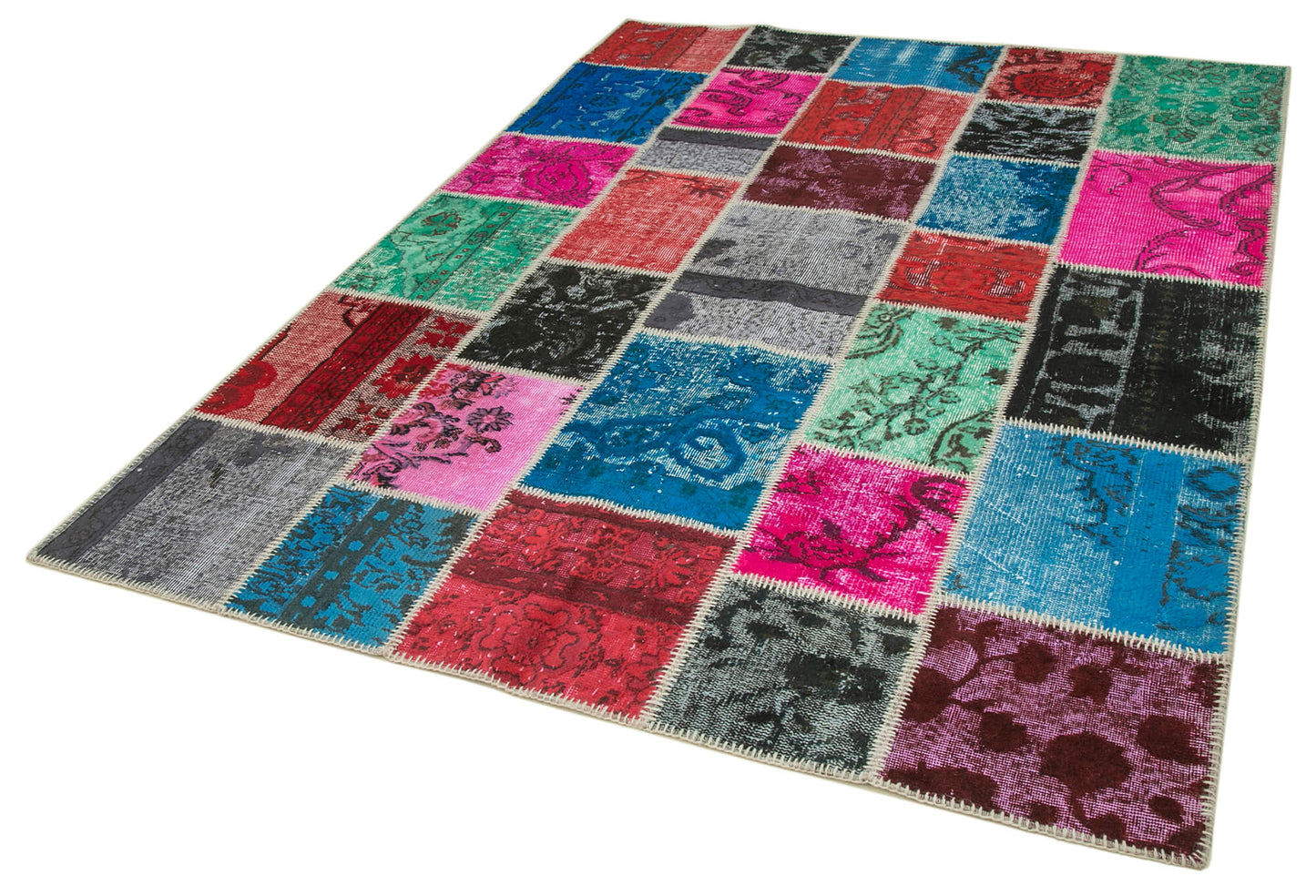 6x8 Multicolor Patchwork Rug - 32036