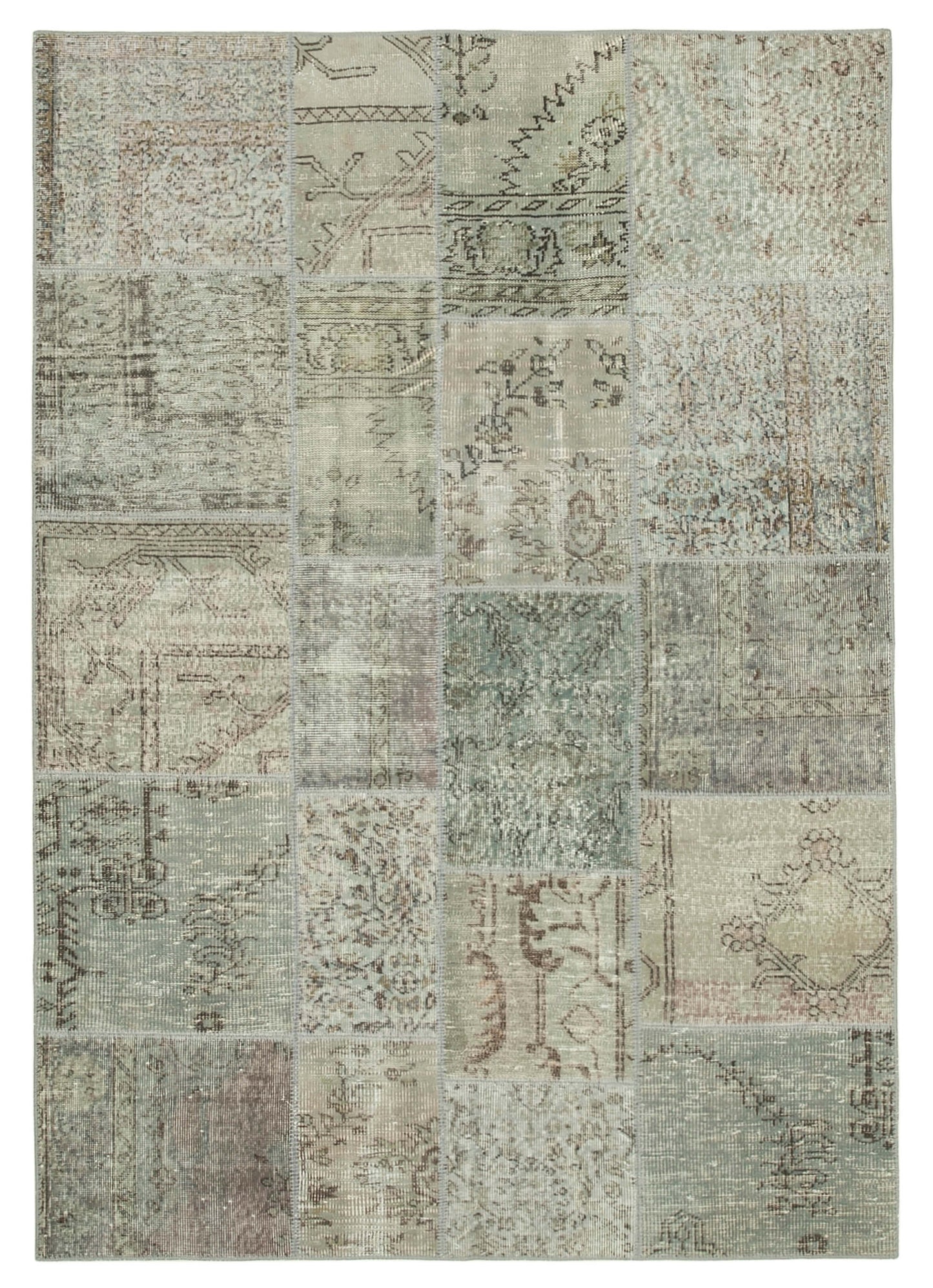 6x8 Grey Patchwork Rug - 32043