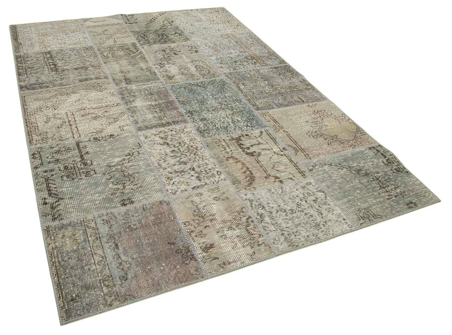 6x8 Grey Patchwork Rug - 32043