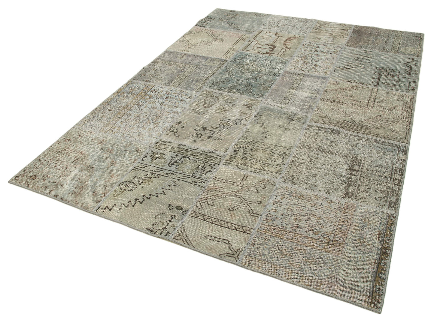 6x8 Grey Patchwork Rug - 32043