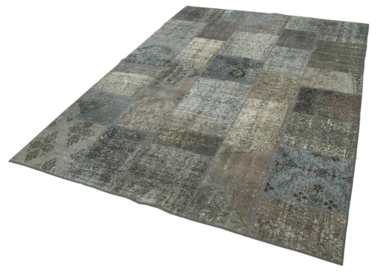 6x8 Grey Patchwork Rug - 32046