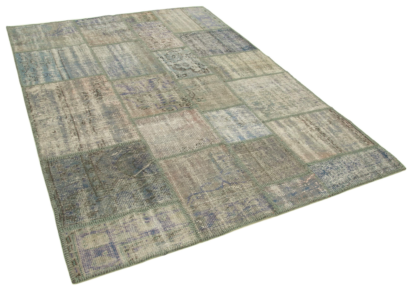 6x8 Grey Patchwork Rug - 32057